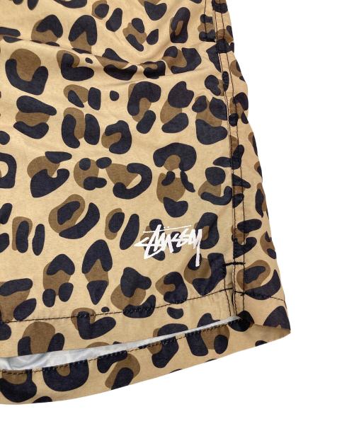 stussy（ステューシー）stussy (ステューシー) レオパード柄スイムショーツ ベージュ サイズ:Sの古着・服飾アイテム
