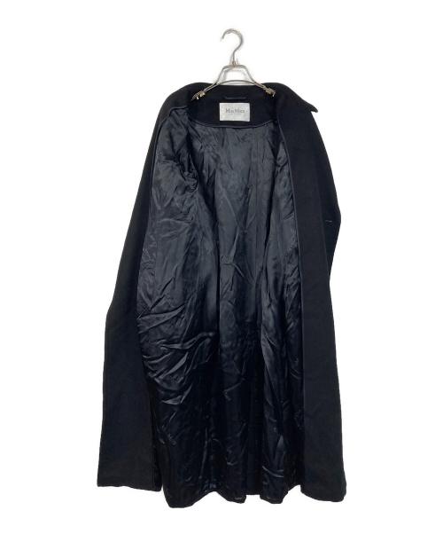 MaxMara（マックスマーラ）MaxMara (マックスマーラ) マニュエラ アイコンコート キャメル100％ ブラック サイズ:40の古着・服飾アイテム