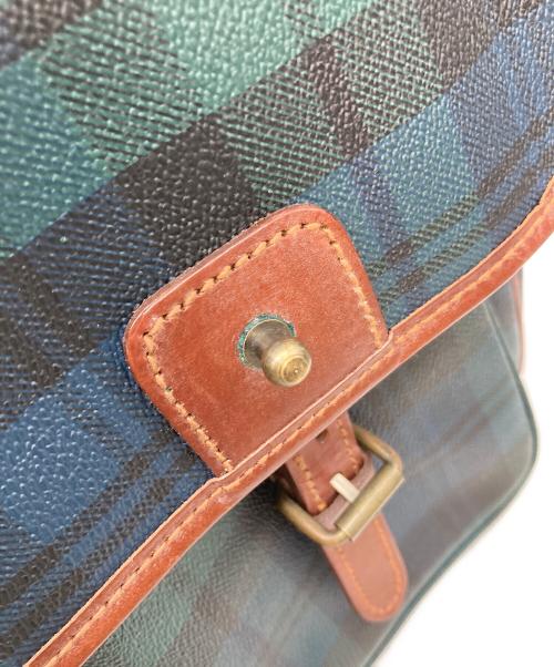 POLO RALPH LAUREN（ポロ・ラルフローレン）POLO RALPH LAUREN (ポロ・ラルフローレン) タータンチェックショルダーバッグ グリーンの古着・服飾アイテム