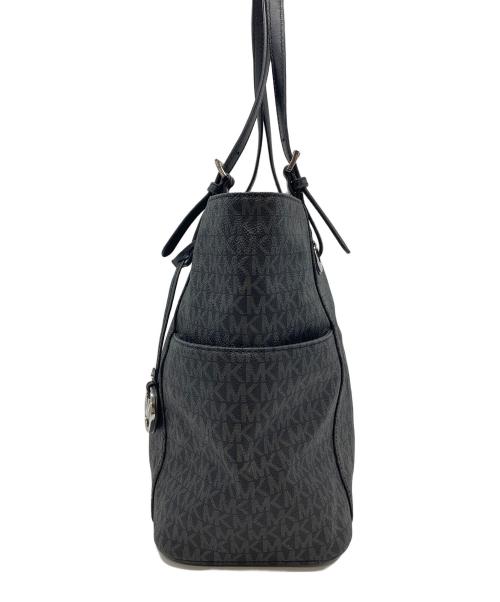 MICHAEL KORS（マイケルコース）MICHAEL KORS (マイケルコース) JET SET ITEM EW SIGNATURE トートバッグ　ジェットセットアイテムイーストウエストシグネチャー ブラック サイズ:実寸参照の古着・服飾アイテム