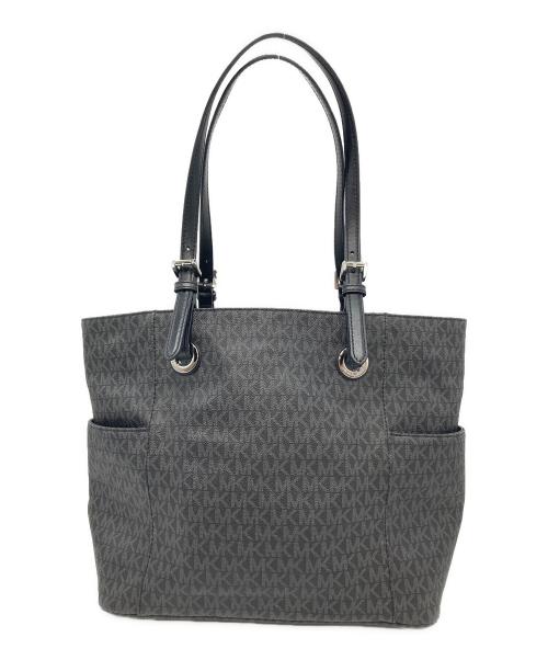 MICHAEL KORS（マイケルコース）MICHAEL KORS (マイケルコース) JET SET ITEM EW SIGNATURE トートバッグ　ジェットセットアイテムイーストウエストシグネチャー ブラック サイズ:実寸参照の古着・服飾アイテム