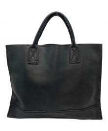 Y's for men（ワイズフォーメン）の古着「OIL WAX LEATHER PC BRIEFS BAG  レザートート　ハンドバッグ　PCバッグ　タブレット収納バッグ」｜ブラック