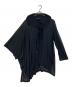 YOHJI YAMAMOTO（ヨウジヤマモト）の古着「SHEER SINGLE JERSEY DRAPED UNBALANCE CD アシンメトリーフードカーディガン」｜ブラック