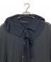 YOHJI YAMAMOTO (ヨウジヤマモト) SHEER SINGLE JERSEY DRAPED UNBALANCE CD アシンメトリーフードカーディガン ブラック サイズ:2：30000円