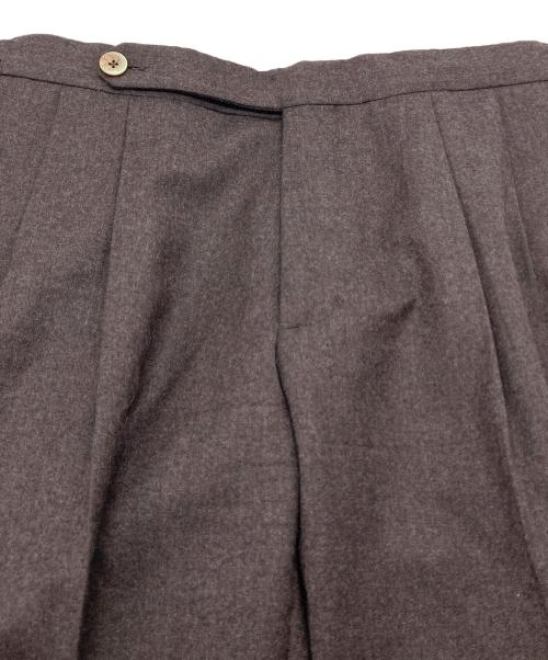 GTA（ジーティーアー）GTA (ジーティーアー) HERRICK サイドアジャスターパンツ　ウールパンツ ブラウン サイズ:48の古着・服飾アイテム