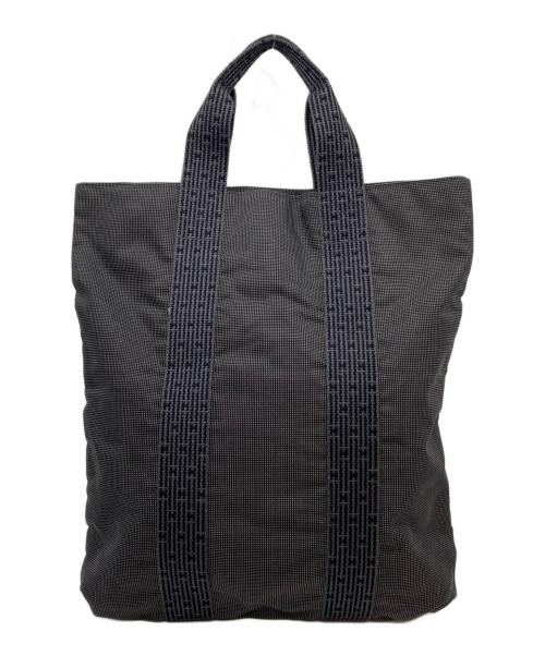 HERMES（エルメス）HERMES (エルメス) カバスキャンバスバッグ　キャンバストート　フランス製　 グレー サイズ:実寸参照の古着・服飾アイテム