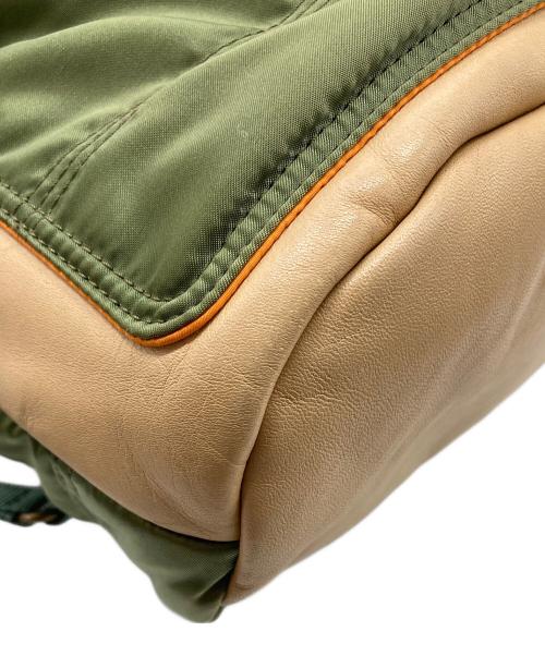 PORTER（ポーター）PORTER (ポーター) Rocky Mountain FeatherBed (ロッキーマウンテンフェザーベッド) BEAMS (ビームス) トリプルコラボ 別注リュックサック カーキ サイズ:実寸参照の古着・服飾アイテム