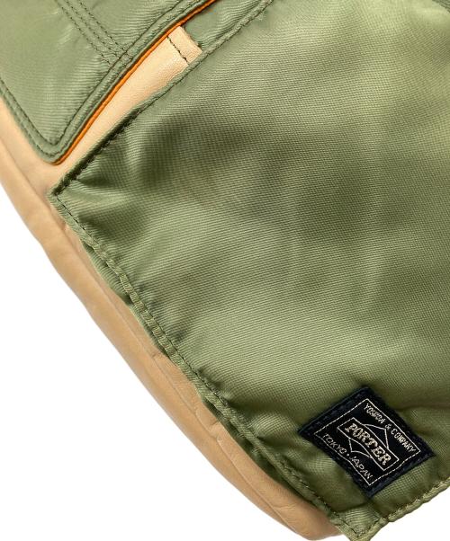 PORTER（ポーター）PORTER (ポーター) Rocky Mountain FeatherBed (ロッキーマウンテンフェザーベッド) BEAMS (ビームス) トリプルコラボ 別注リュックサック カーキ サイズ:実寸参照の古着・服飾アイテム