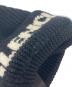 中古・古着 BALENCIAGA (バレンシアガ) Black Logo Jacquard Beanie ウールニット帽 ブラック サイズ:実寸参照：18000円