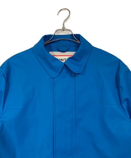 HUNTER（ハンター）HUNTER (ハンター) ラバーコーティング コート　レインコート　ロングコート ブルー サイズ:Lの古着・服飾アイテム