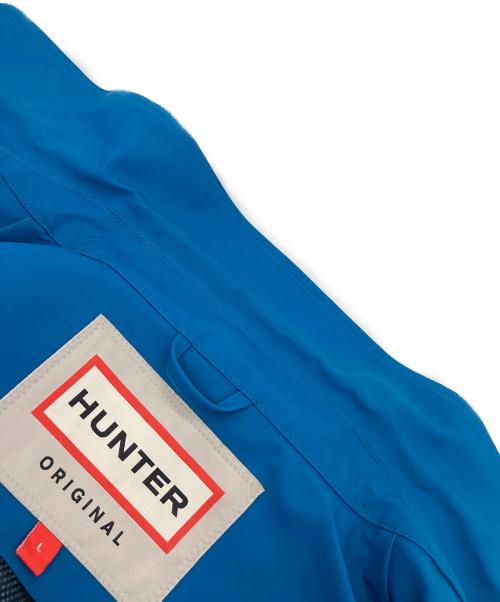 HUNTER（ハンター）HUNTER (ハンター) ラバーコーティング コート　レインコート　ロングコート ブルー サイズ:Lの古着・服飾アイテム