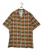 GUCCIグッチ）の古着「オープンカラーシャツ　20SS イタリア製」｜オレンジ×グリーン