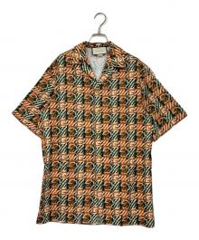GUCCI（グッチ）の古着「オープンカラーシャツ　20SS イタリア製」｜オレンジ×グリーン