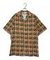 GUCCI（グッチ）の古着「オープンカラーシャツ　20SS イタリア製」｜オレンジ×グリーン