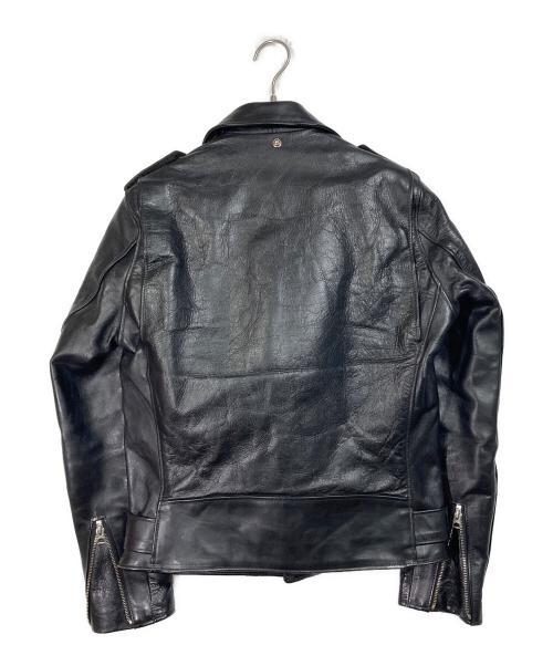 Schott（ショット）Schott (ショット) ホースハイド ワンスター ダブルライダースジャケット　USA製 ブラック サイズ:38の古着・服飾アイテム