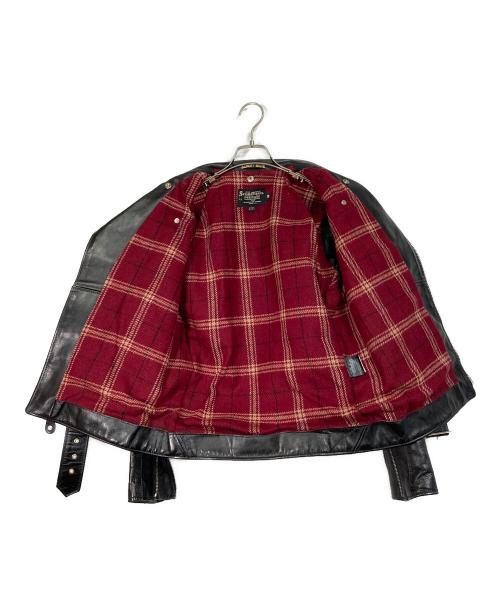 Schott（ショット）Schott (ショット) ホースハイド ワンスター ダブルライダースジャケット　USA製 ブラック サイズ:38の古着・服飾アイテム