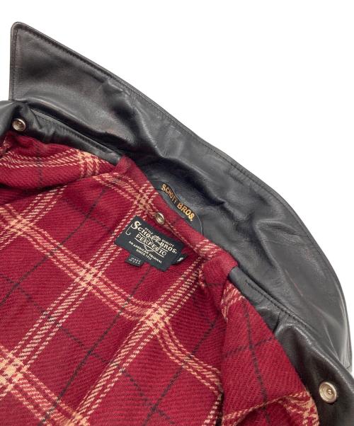 Schott（ショット）Schott (ショット) ホースハイド ワンスター ダブルライダースジャケット　USA製 ブラック サイズ:38の古着・服飾アイテム