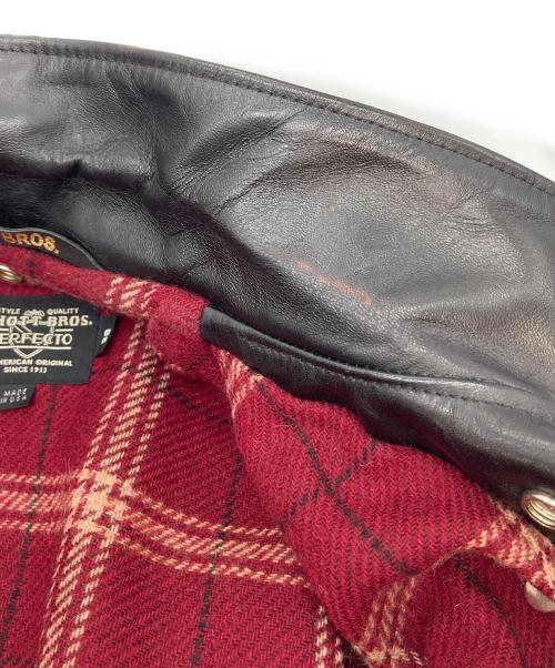 Schott（ショット）Schott (ショット) ホースハイド ワンスター ダブルライダースジャケット　USA製 ブラック サイズ:38の古着・服飾アイテム