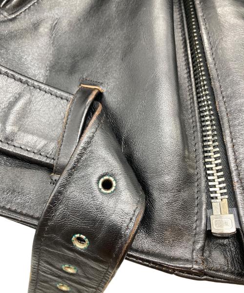Schott（ショット）Schott (ショット) ホースハイド ワンスター ダブルライダースジャケット　USA製 ブラック サイズ:38の古着・服飾アイテム
