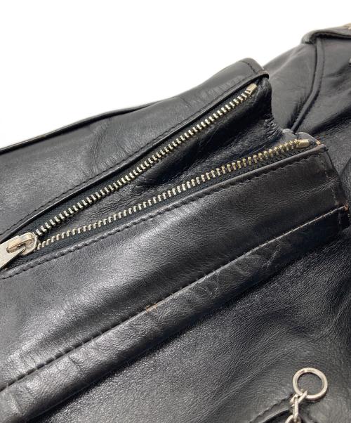 Schott（ショット）Schott (ショット) ホースハイド ワンスター ダブルライダースジャケット　USA製 ブラック サイズ:38の古着・服飾アイテム
