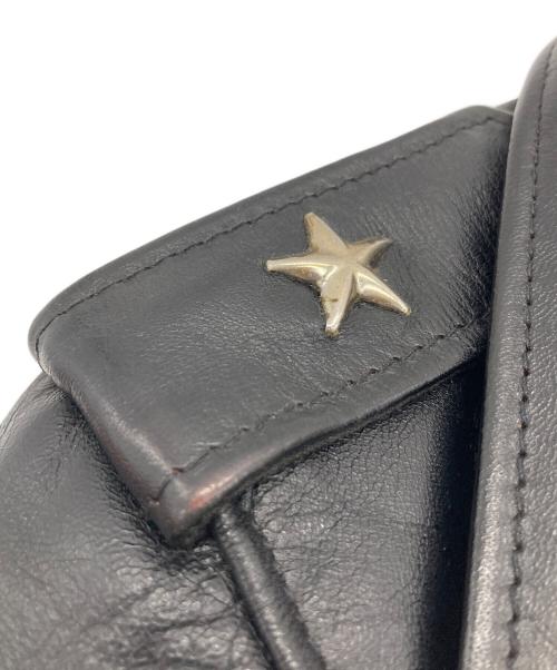 Schott（ショット）Schott (ショット) ホースハイド ワンスター ダブルライダースジャケット　USA製 ブラック サイズ:38の古着・服飾アイテム