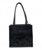 Carving Tribesカービングトライブス）の古着「Cutwork toteBAG レザートート」｜ブラック