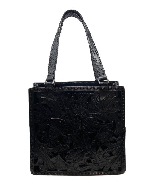 Carving Tribes（カービングトライブス）Carving Tribes (カービングトライブス) Cutwork toteBAG レザートート ブラック サイズ:実寸参照の古着・服飾アイテム