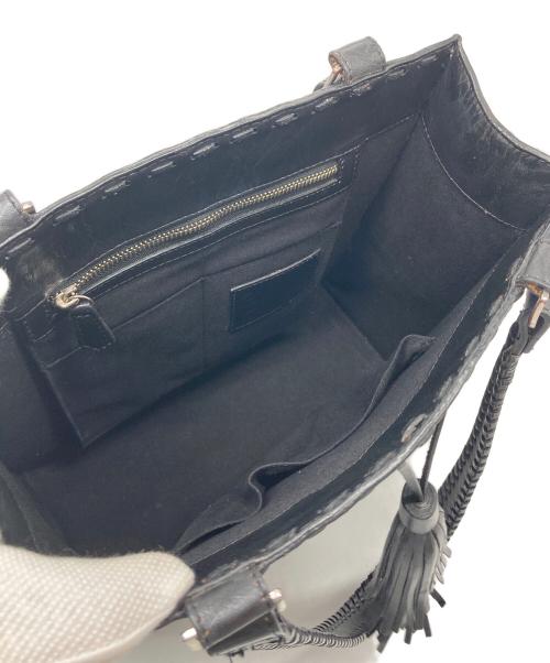 Carving Tribes（カービングトライブス）Carving Tribes (カービングトライブス) Cutwork toteBAG レザートート ブラック サイズ:実寸参照の古着・服飾アイテム