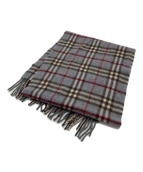 Burberry's（バーバリーズ）Burberry's (バーバリーズ) カシミヤマフラー　バーバリーチェック グレー サイズ:実寸参照の古着・服飾アイテム