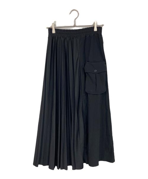ZUCCA（ズッカ）ZUCCA (ズッカ) ドッキングスムーススカート ブラック サイズ:Mの古着・服飾アイテム