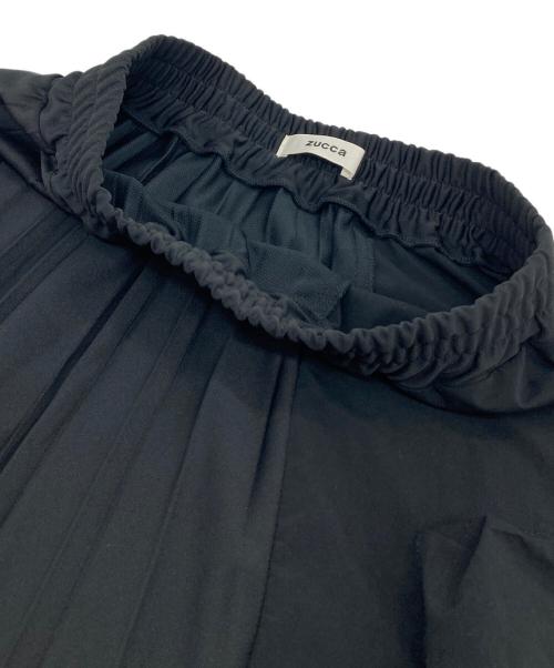 ZUCCA（ズッカ）ZUCCA (ズッカ) ドッキングスムーススカート ブラック サイズ:Mの古着・服飾アイテム