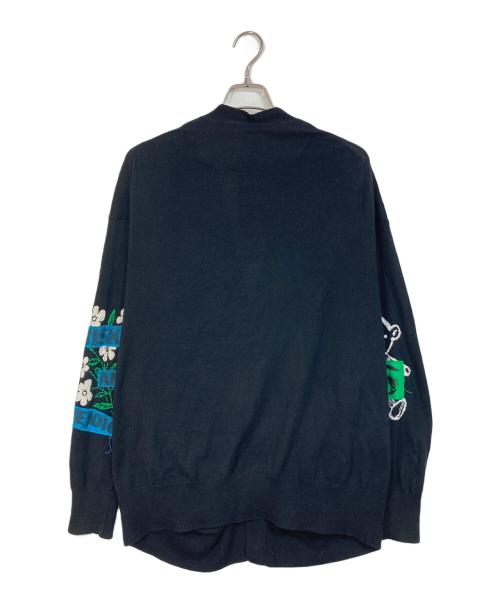 UNDERCOVER（アンダーカバー）UNDERCOVER (アンダーカバー) フローラル カーディガン ブラック サイズ:3の古着・服飾アイテム
