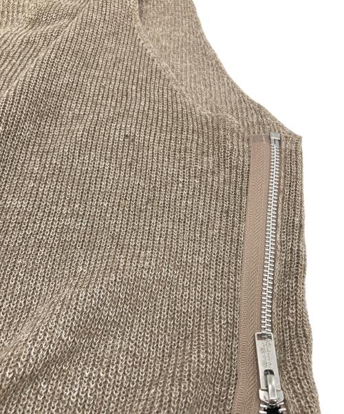UNDERCOVER（アンダーカバー）UNDERCOVER (アンダーカバー) サイドZIPリネンウールボロニットベスト ベージュ サイズ:2 未使用品の古着・服飾アイテム