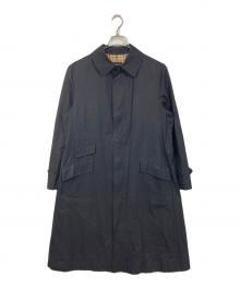 Burberry's（バーバリーズ）の古着「【古着】裏ノヴァチェック比翼ステンカラーコート　アウター　ライトアウター　日本製」｜ブラック