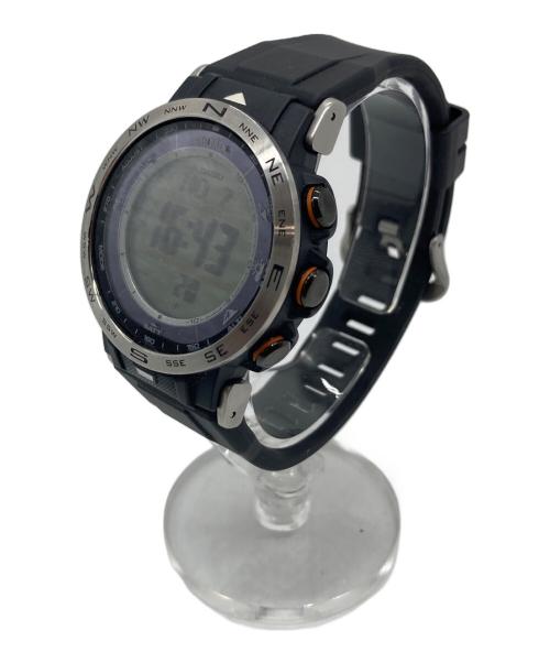 CASIO（カシオ）CASIO (カシオ) Pro Trek  デジタルウォッチ 黒　シルバー ブラック サイズ:実寸参照の古着・服飾アイテム