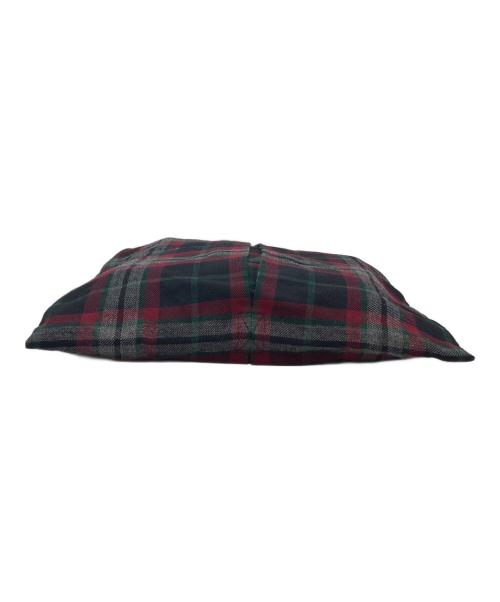 COMME des GARCONS COMME des GARCONS（コムデギャルソン コムデギャルソン）COMME des GARCONS COMME des GARCONS (コムデギャルソン コムデギャルソン) チェックトートバッグ　ウールトート レッド×ブラック サイズ:実寸参照の古着・服飾アイテム