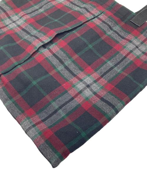 COMME des GARCONS COMME des GARCONS（コムデギャルソン コムデギャルソン）COMME des GARCONS COMME des GARCONS (コムデギャルソン コムデギャルソン) チェックトートバッグ　ウールトート レッド×ブラック サイズ:実寸参照の古着・服飾アイテム