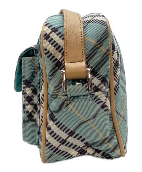 BURBERRY BLUE LABEL（バーバリー ブルー レーベル）BURBERRY BLUE LABEL (バーバリー ブルー レーベル) チェックショルダーバッグ　ミニバッグ　総柄 ブルー サイズ:実寸参照の古着・服飾アイテム