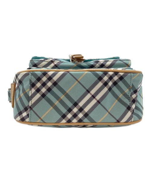 BURBERRY BLUE LABEL（バーバリー ブルー レーベル）BURBERRY BLUE LABEL (バーバリー ブルー レーベル) チェックショルダーバッグ　ミニバッグ　総柄 ブルー サイズ:実寸参照の古着・服飾アイテム