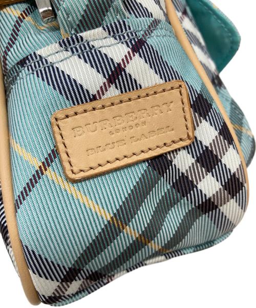 BURBERRY BLUE LABEL（バーバリー ブルー レーベル）BURBERRY BLUE LABEL (バーバリー ブルー レーベル) チェックショルダーバッグ　ミニバッグ　総柄 ブルー サイズ:実寸参照の古着・服飾アイテム