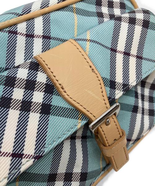 BURBERRY BLUE LABEL（バーバリー ブルー レーベル）BURBERRY BLUE LABEL (バーバリー ブルー レーベル) チェックショルダーバッグ　ミニバッグ　総柄 ブルー サイズ:実寸参照の古着・服飾アイテム