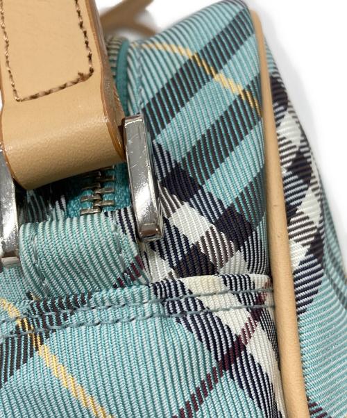 BURBERRY BLUE LABEL（バーバリー ブルー レーベル）BURBERRY BLUE LABEL (バーバリー ブルー レーベル) チェックショルダーバッグ　ミニバッグ　総柄 ブルー サイズ:実寸参照の古着・服飾アイテム