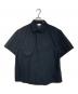 Goldwin 0（ゴールドウイン ゼロ）の古着「S/S Asymmetric Camp Shirt  ショートスリーブ アシメトリック キャンプ シャツ  半袖シャツ　スポーツ　アウトドア」｜ブラック