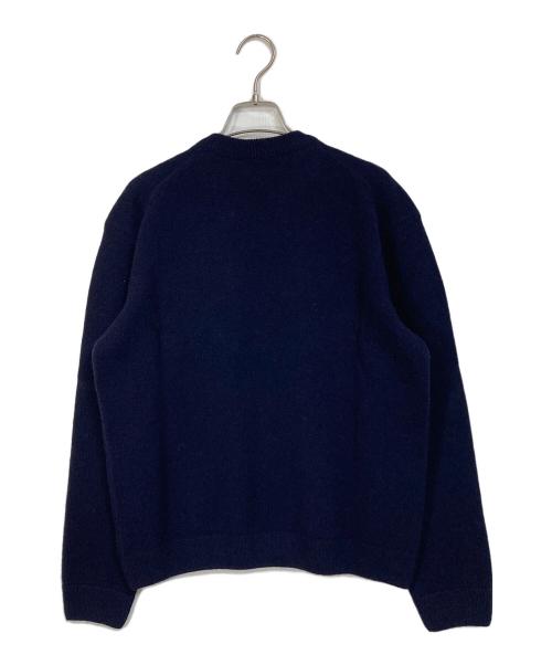 maison kitsune（メゾンキツネ）MAISON KITSUNE (メゾンキツネ) フォックスヘッド ラムズウール コンフォート ジャンパー ネイビー サイズ:XSの古着・服飾アイテム