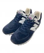 NEW BALANCEニューバランス）の古着「ローカットスニーカー　カジュアル　通勤　通学　靴」｜ネイビー