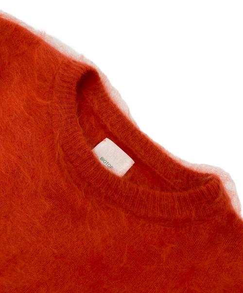 biotope（ビオトープ）biotope (ビオトープ) カシミヤ100％シャギーニット　日本製 オレンジ サイズ:Sの古着・服飾アイテム