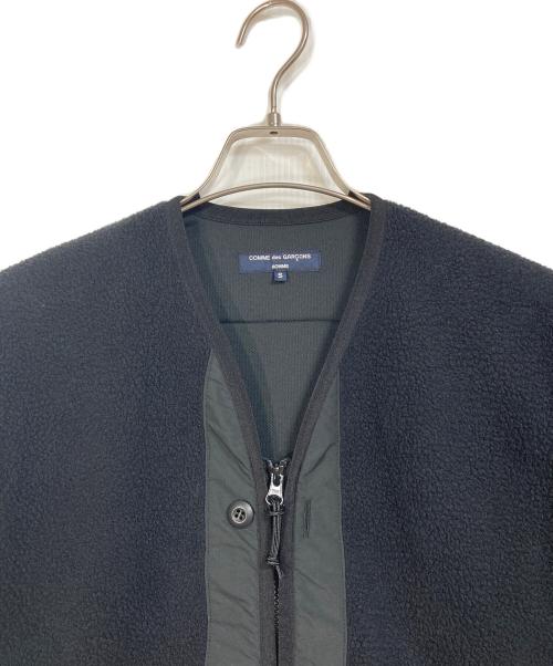 COMME des GARCONS HOMME（コムデギャルソン オム）COMME des GARCONS HOMME (コムデギャルソン オム) エステルボア × エステルタフタ ライナージャケット　ボアジャケット　アウター　ライトアウター　日本製 ブラック サイズ:Sの古着・服飾アイテム