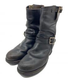 RED WING（レッドウィング）の古着「91年製 茶芯 エンジニアブーツ」｜ブラック