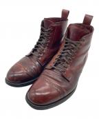 Aldenオールデン）の古着「Leather Soul別注 コードバン キャップトゥ レースアップ ブーツ　USA製」｜ブラウン