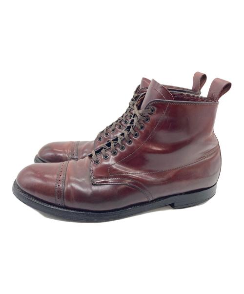 Alden（オールデン）Alden (オールデン) Leather Soul別注 コードバン キャップトゥ レースアップ ブーツ　USA製 ブラウン サイズ:US 10 B/Dの古着・服飾アイテム